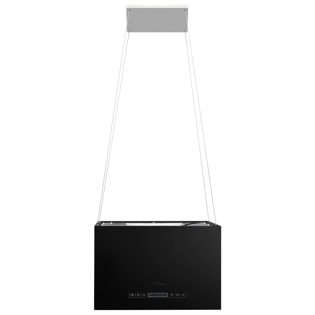 Hanging Island Range Hood Touch Sensor LCD 55 cm Powder-coated Steel