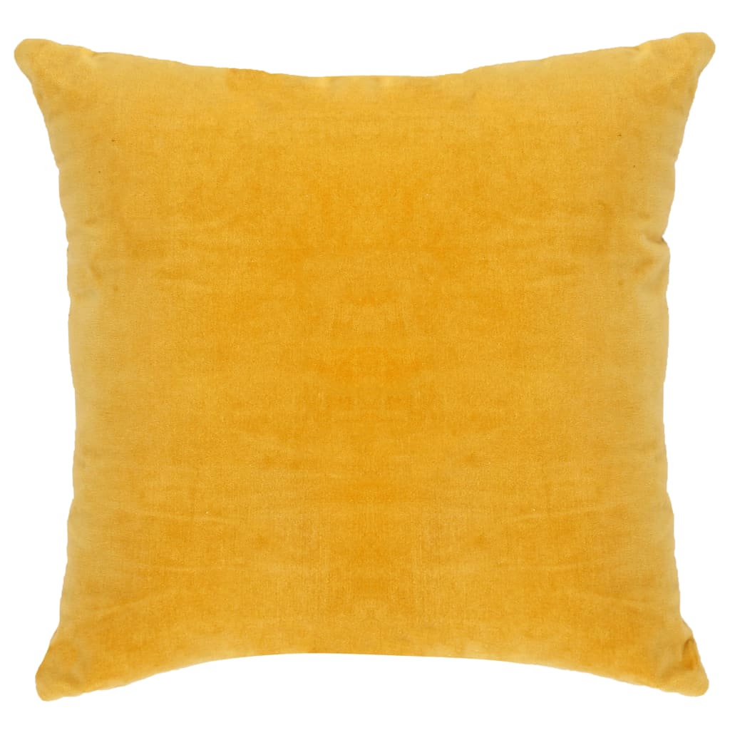 Cushions Cotton Velvet 2 pcs 45x45 cm Yellow