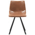 Dining Chairs 4 pcs Cognac Faux Leather