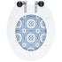 WC Toilet Seats 2 pcs with Soft Close Lids MDF Porcelain Design