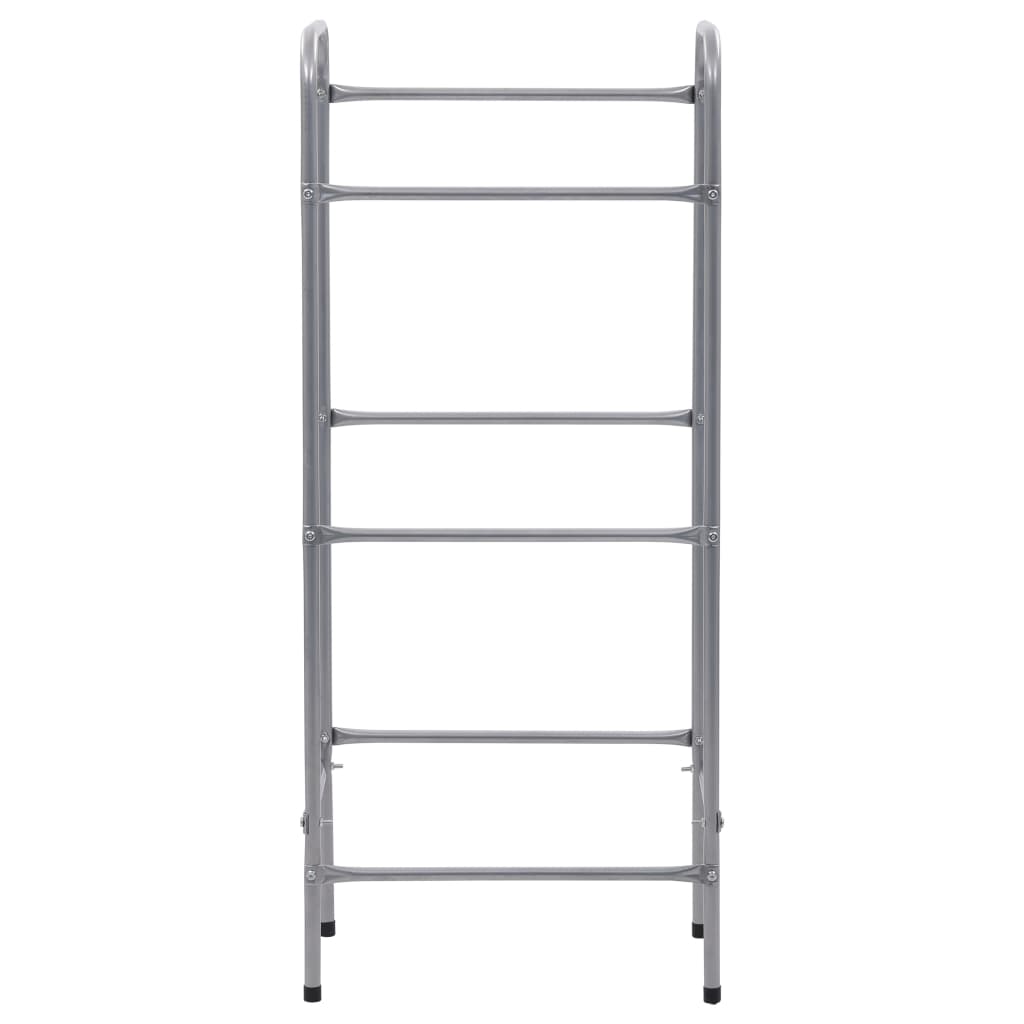 Storage Shelf for 3 Crates Silver 50x33x116 cm Steel