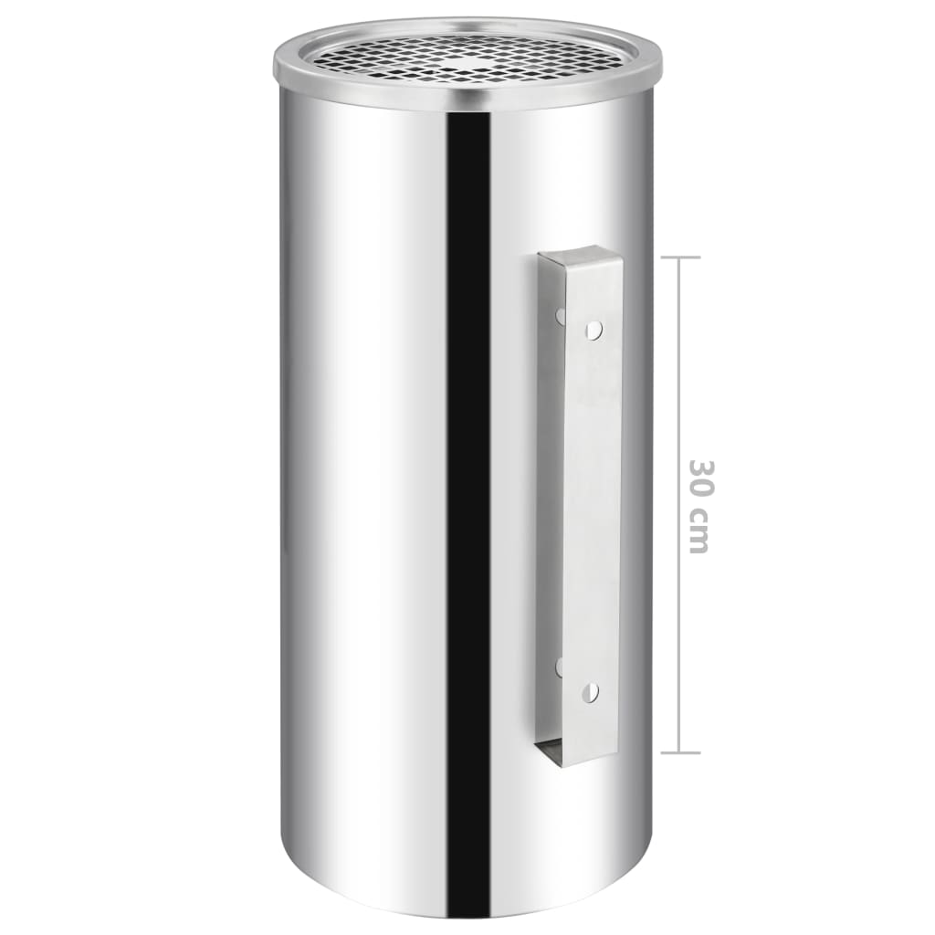 Wall Ashtray Dustbin Stainless Steel 26 L