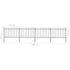 Garden Fence with Spear Top Steel 6.8 m Black