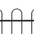 Garden Fence with Hoop Top Steel 5.1 m Black