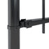 Garden Fence with Hoop Top Steel 5.1 m Black