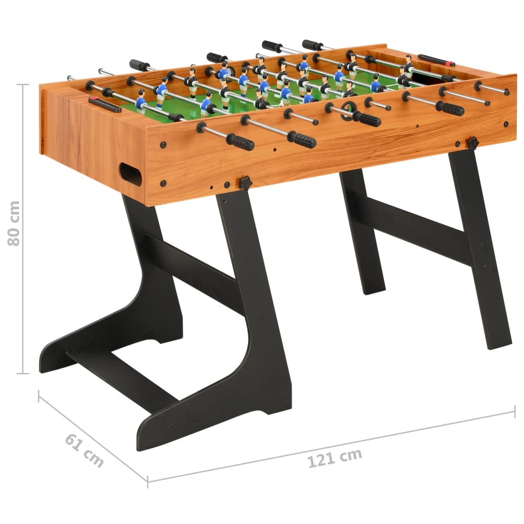 Folding Football Table 121x61x80 cm Light Brown