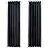 Blackout Curtains with Hooks 2 pcs Black 140x245 cm