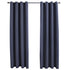 Blackout Curtains with Metal Rings 2 pcs Anthracite 140x245 cm