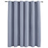 Blackout Curtain with Metal Rings Grey 290x245 cm