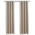 Blackout Curtains with Metal Rings 2 pcs Beige 140x245 cm