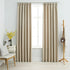 Blackout Curtains with Hooks 2 pcs Beige 140x245 cm