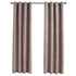 Blackout Curtains with Metal Rings 2 pcs Taupe 140x245 cm