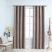 Blackout Curtains with Metal Rings 2 pcs Taupe 140x245 cm