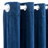 Blackout Curtain with Metal Rings Velvet Dark Blue 290x245 cm