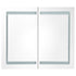 LED Bathroom Mirror Cabinet 80x12.2x68 cm