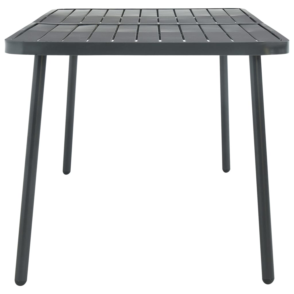 Garden Table Dark Grey 180x83x72 cm Steel