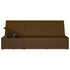 Convertible Sun Bed with Cushion Poly Rattan Brown