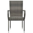 Stackable Outdoor Chairs 2 pcs Grey Poly Rattan