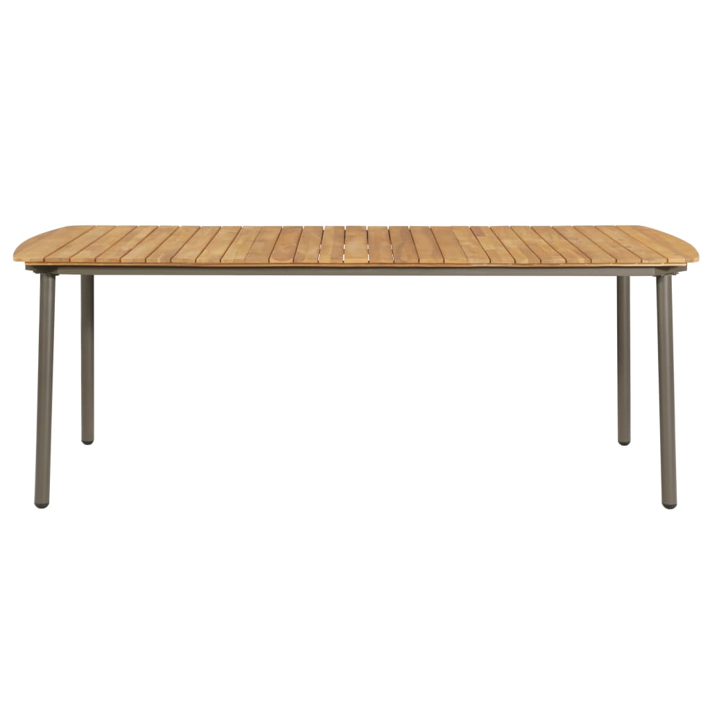 Garden Table 200x100x72cm Solid Acacia Wood and Steel