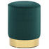 Stool Dark Green and Gold Velvet