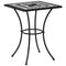 Mosaic Bistro Table Black and White 60 cm Ceramic