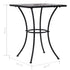 Mosaic Bistro Table Black and White 60 cm Ceramic