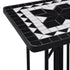 Mosaic Side Table Black and White Ceramic