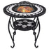 Mosaic Fire Pit Table Black and White 68 cm Ceramic