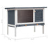 Outdoor Rabbit Hutch 1 Layer Grey Wood