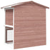 Outdoor Rabbit Hutch 3 Doors Brown Wood