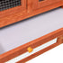 Rabbit Hutch 140x63x120 cm Solid Firwood