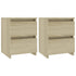 Bedside Cabinets 2 pcs Sonoma Oak 30x30x40 cm Engineered Wood