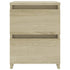 Bedside Cabinets 2 pcs Sonoma Oak 30x30x40 cm Engineered Wood