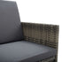 5 Piece Outdoor Dining Set with Cushions Poly Rattan Grey