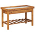 Garden Work Bench with Zinc Top Solid Acacia Wood