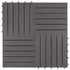 Decking Tiles 10 pcs Grey Wash 30x30 cm Solid Acacia Wood