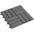 Decking Tiles 10 pcs Grey Wash 30x30 cm Solid Acacia Wood