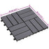 Decking Tiles 10 pcs Grey Wash 30x30 cm Solid Acacia Wood