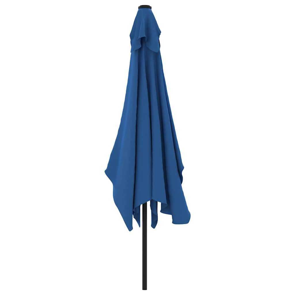 Outdoor Parasol with Metal Pole 300x200 cm Azure