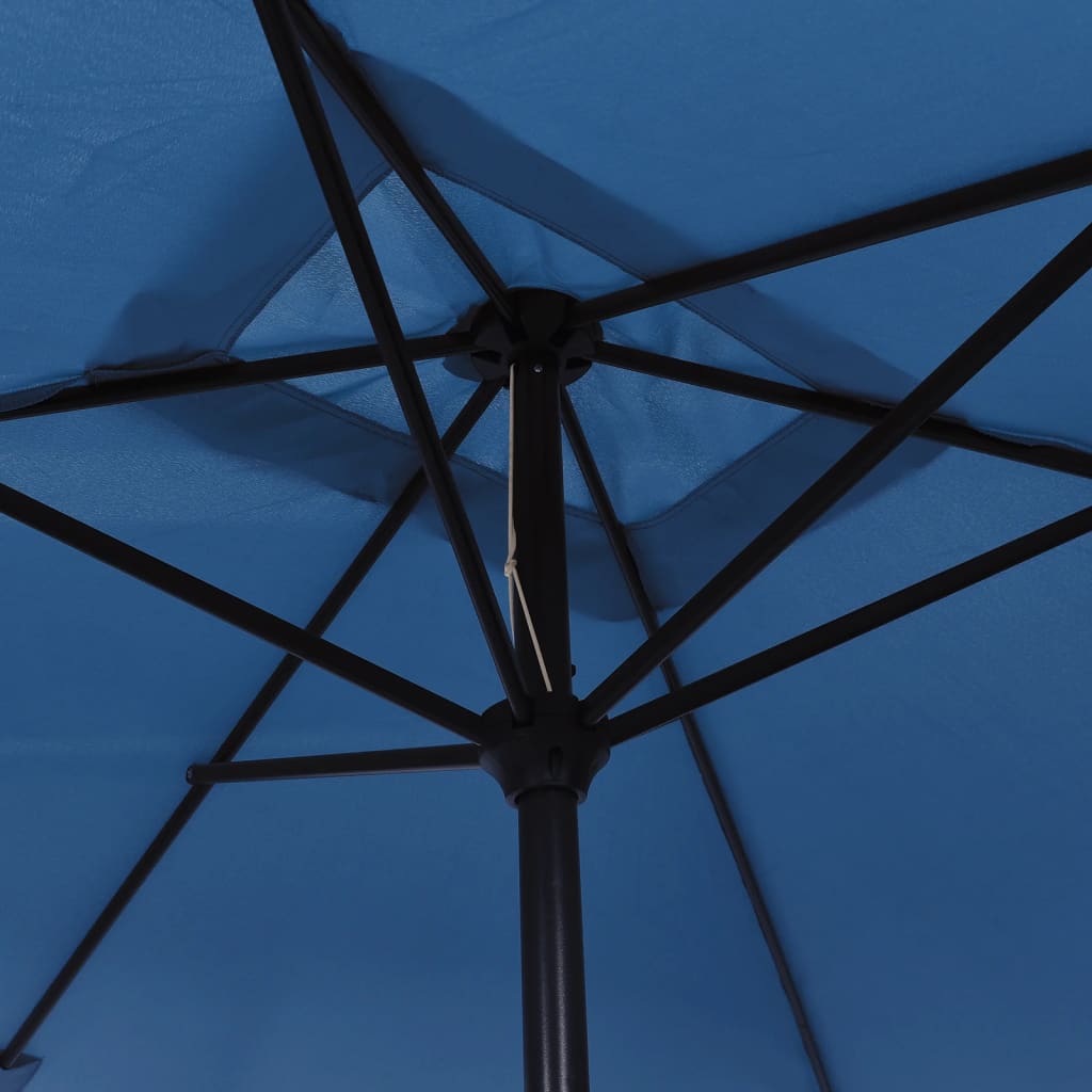 Outdoor Parasol with Metal Pole 300x200 cm Azure