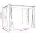 Gazebo with Curtains 3x3 m Cream Steel