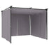 Gazebo with Curtains 3x3 m Anthracite Steel