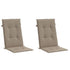 Garden Highback Chair Cushions 2 pcs Taupe 120x50x3 cm Fabric