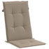 Garden Highback Chair Cushions 2 pcs Taupe 120x50x3 cm Fabric