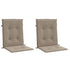 Garden Lowback Chair Cushions 2 pcs Taupe 100x50x3 cm Oxford Fabric