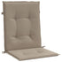 Garden Lowback Chair Cushions 4 pcs Taupe 100x50x3 cm Oxford Fabric