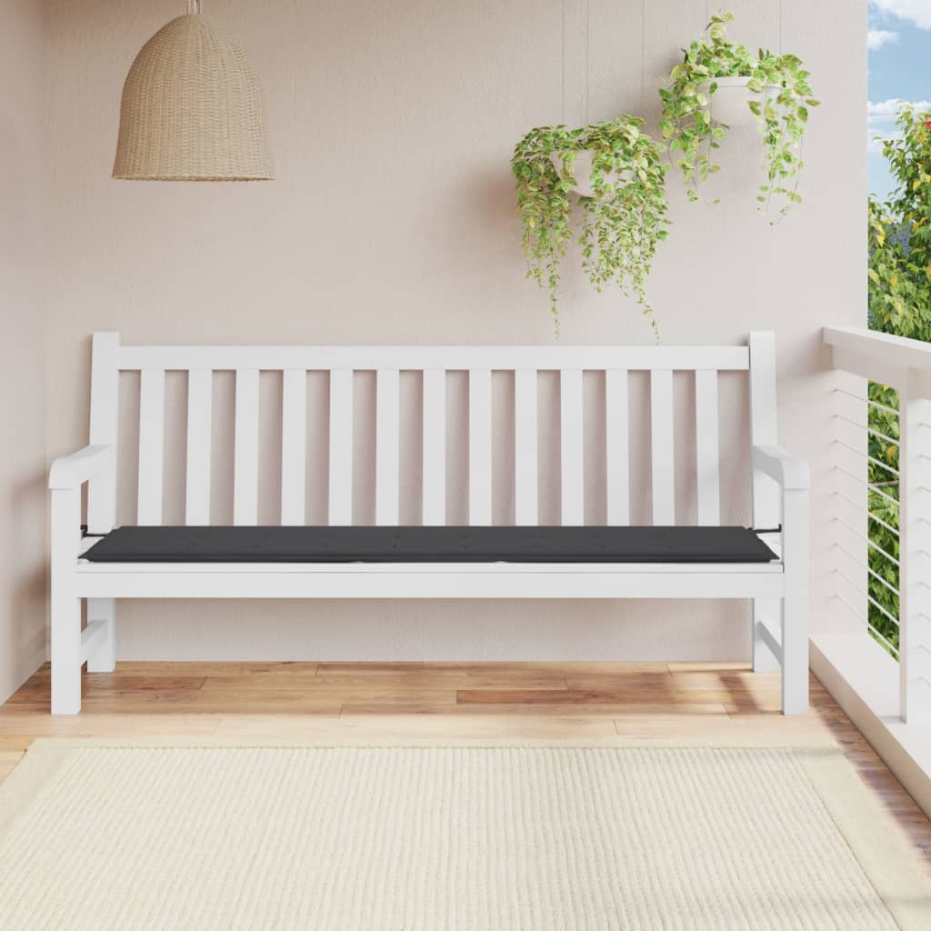 Garden Bench Cushion Anthracite 200x50x4 cm Oxford Fabric