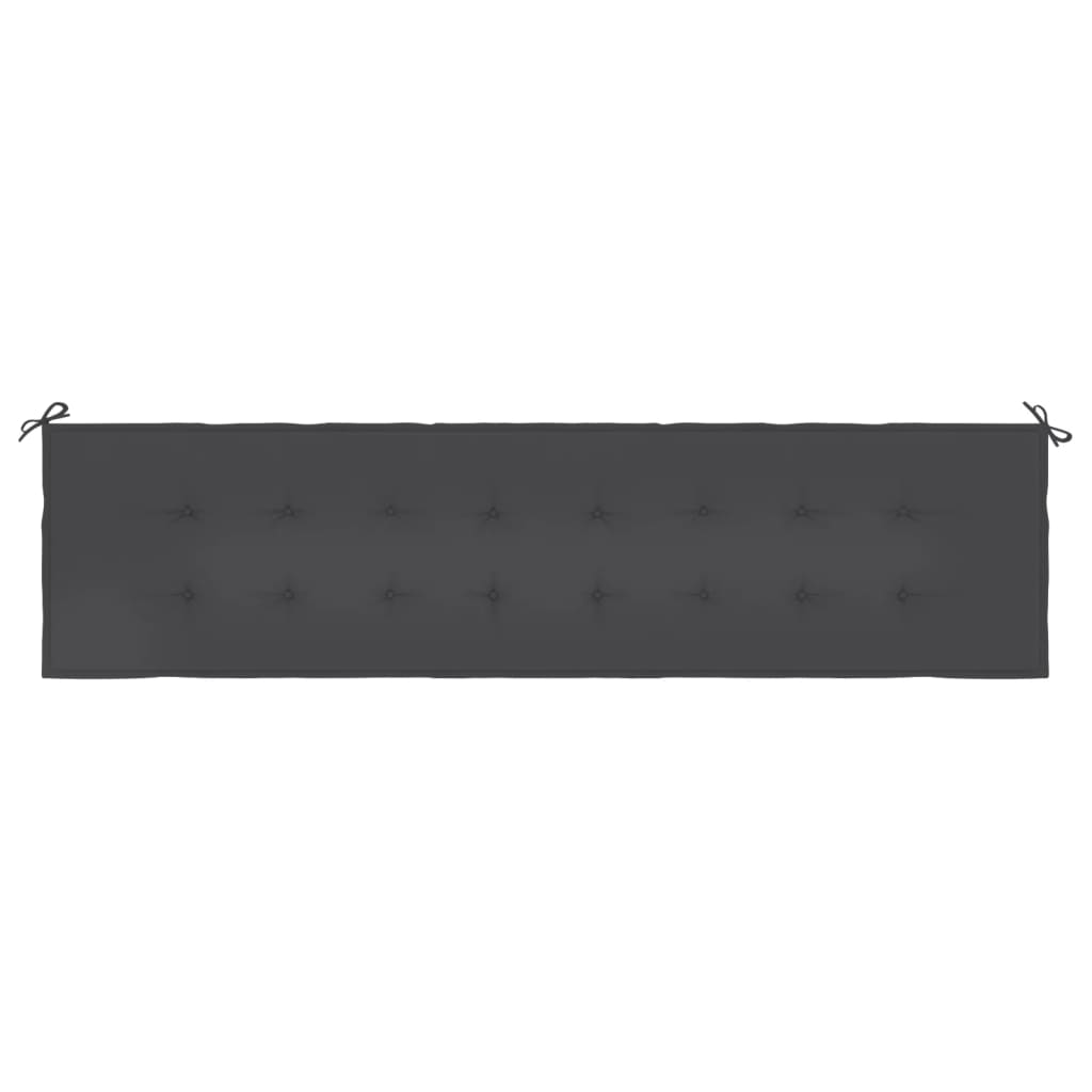 Garden Bench Cushion Black 200x50x4 cm Oxford Fabric