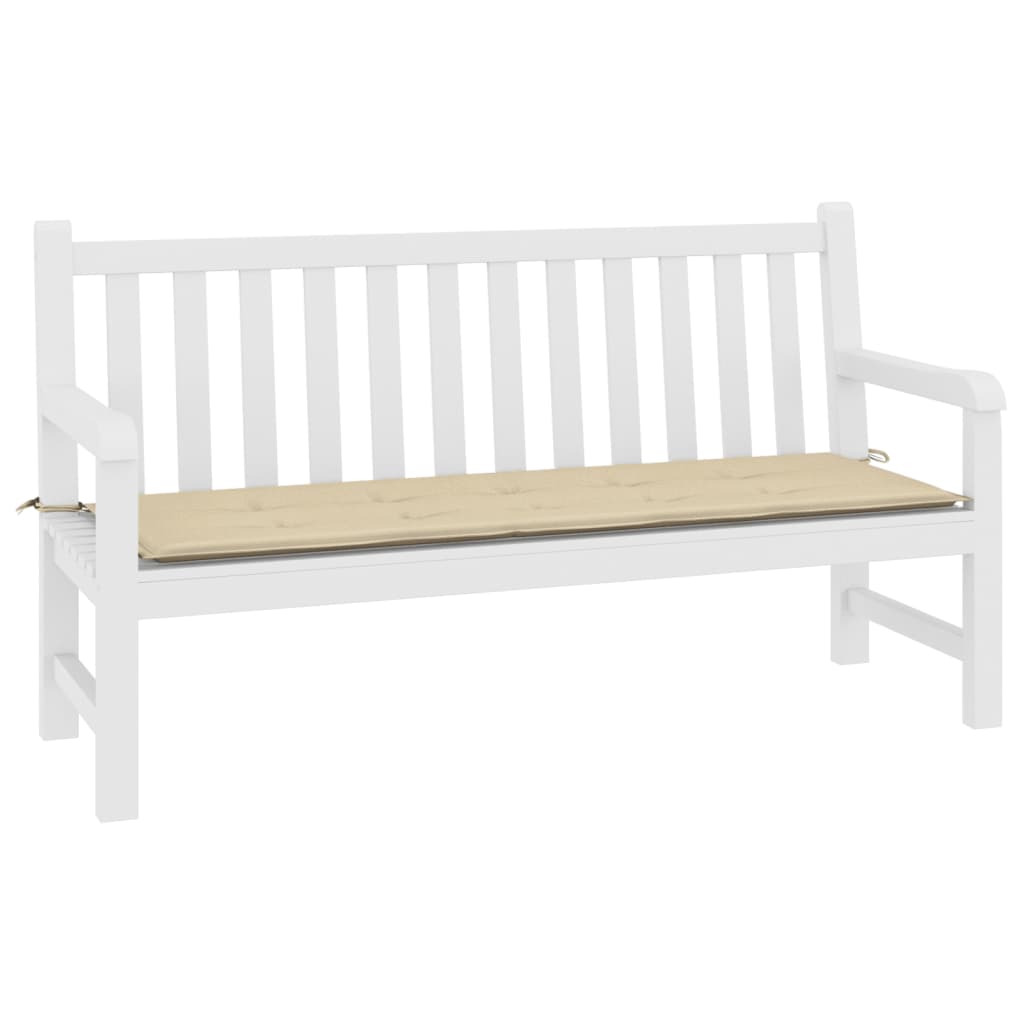 Garden Bench Cushion Beige 200x50x4 cm Oxford Fabric