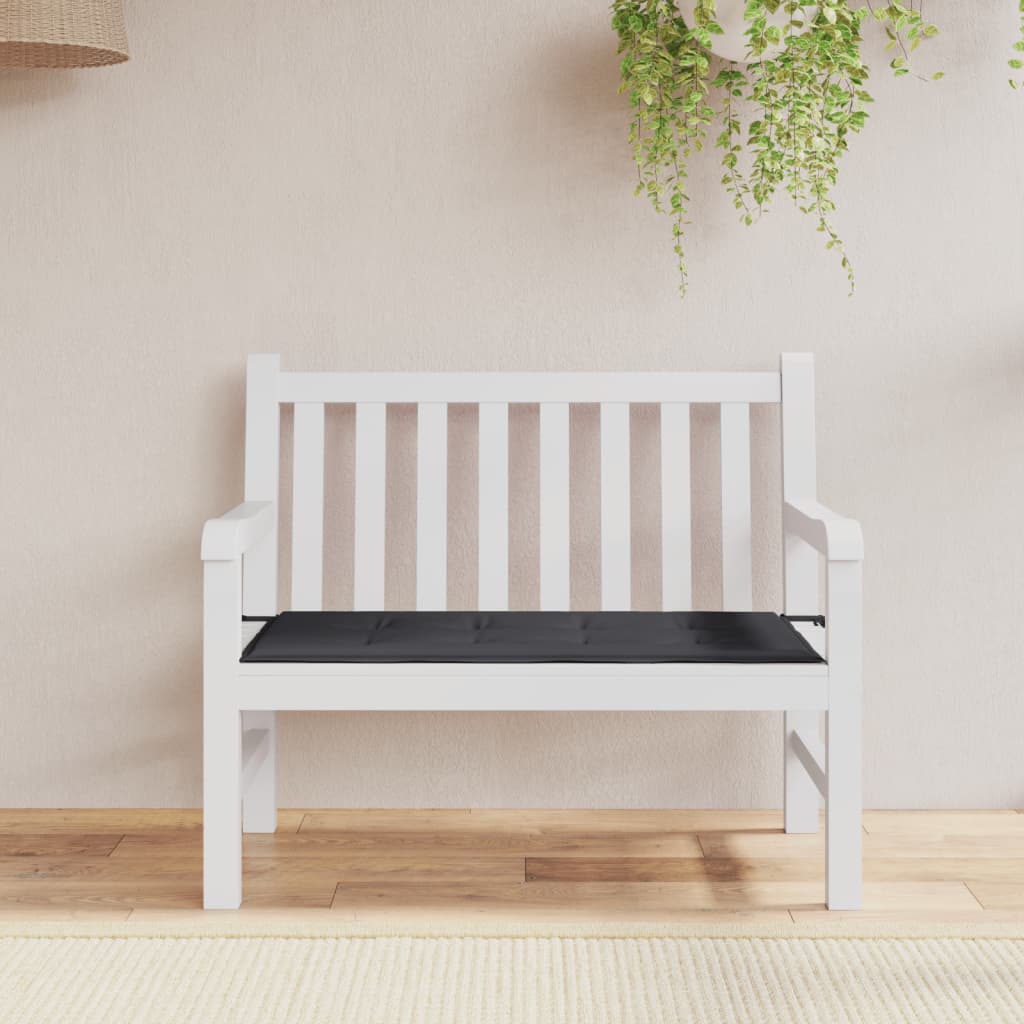 Garden Bench Cushion Black 100x50x4 cm Oxford Fabric